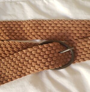 Braided Suede Tan Belt